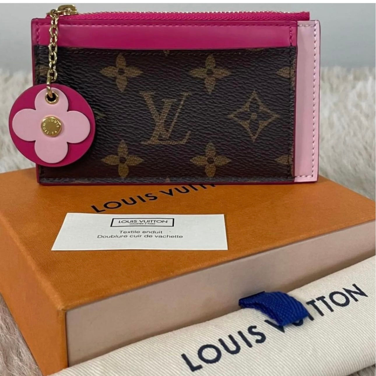 Lv Zipped Card Holder