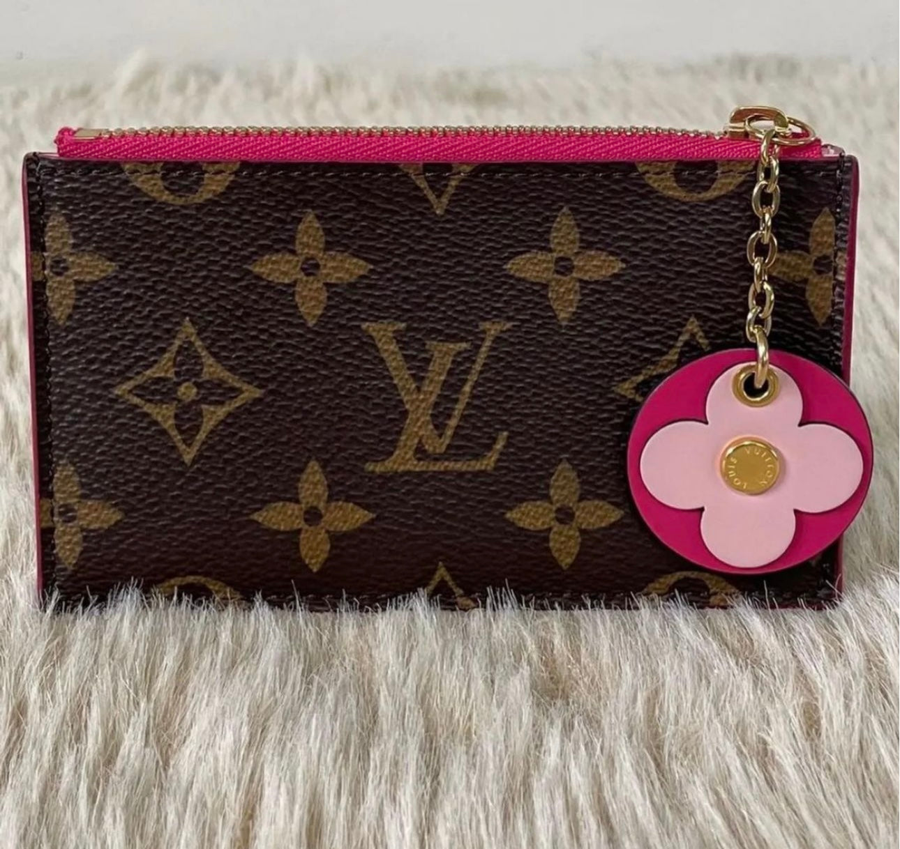 Lv Zipped Card Holder