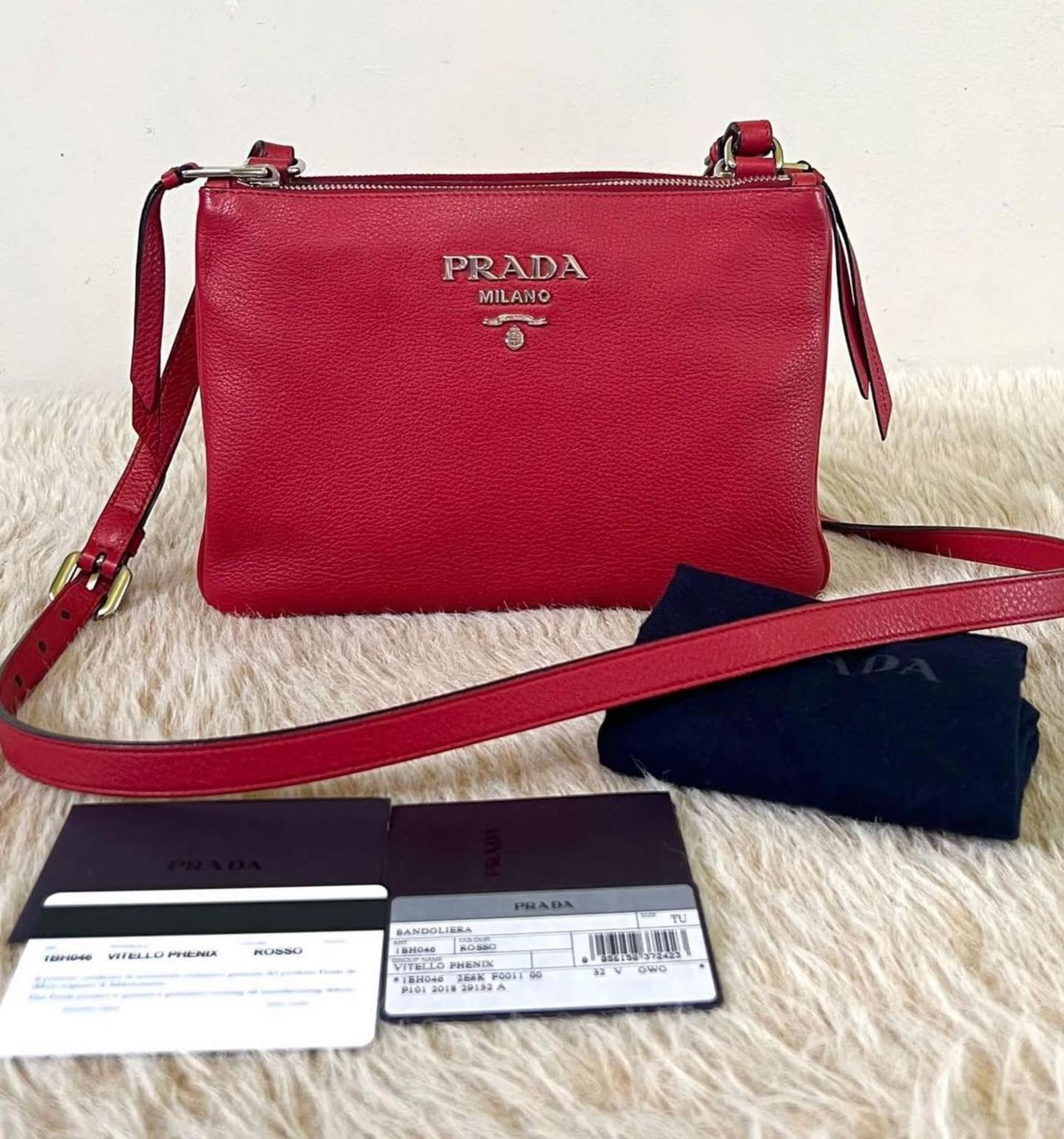 Prada double zip crossbody hotsell