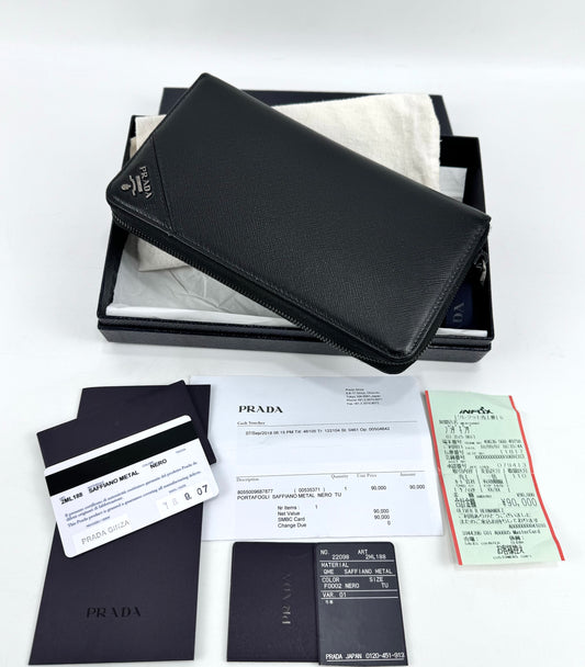 Prada Zippy Wallet Organizer