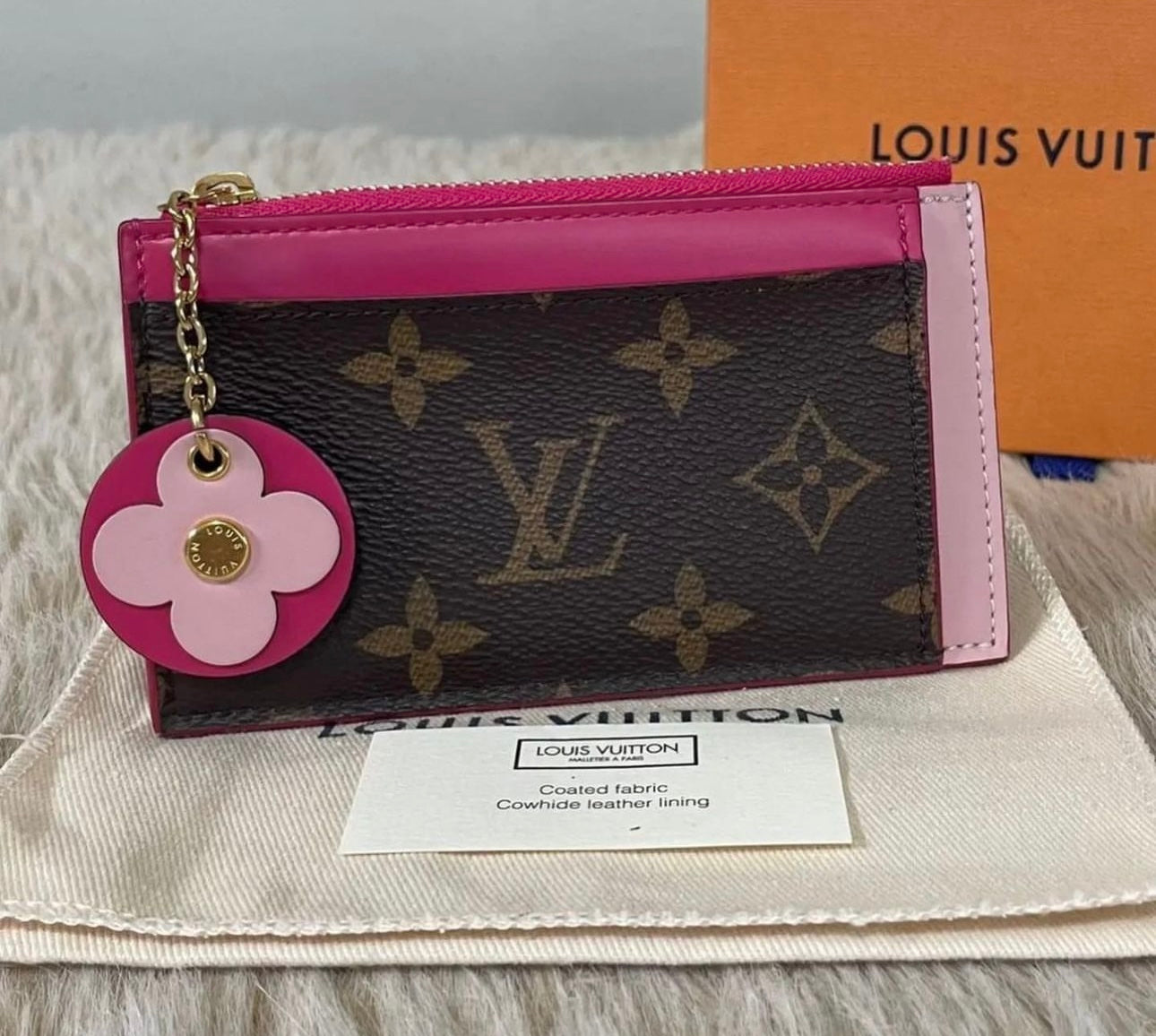 Lv Zipped Card Holder